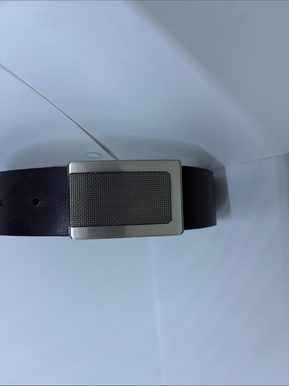 Kenneth Cole Reaction reversible black/brown Leather Belt with Silver Buckle